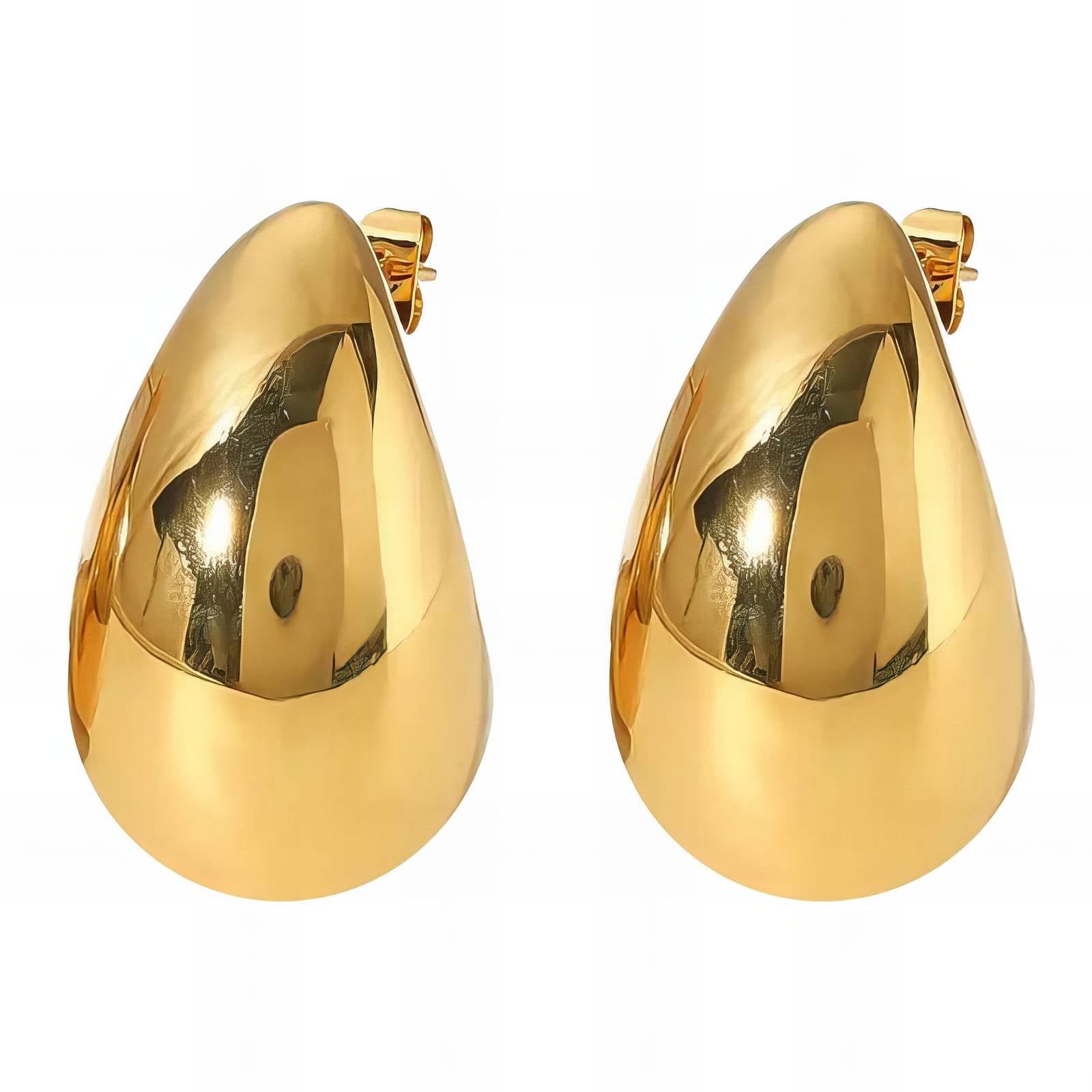 Orecchini “Tear d’Or” – Maison C | Oro 18K effetto specchio