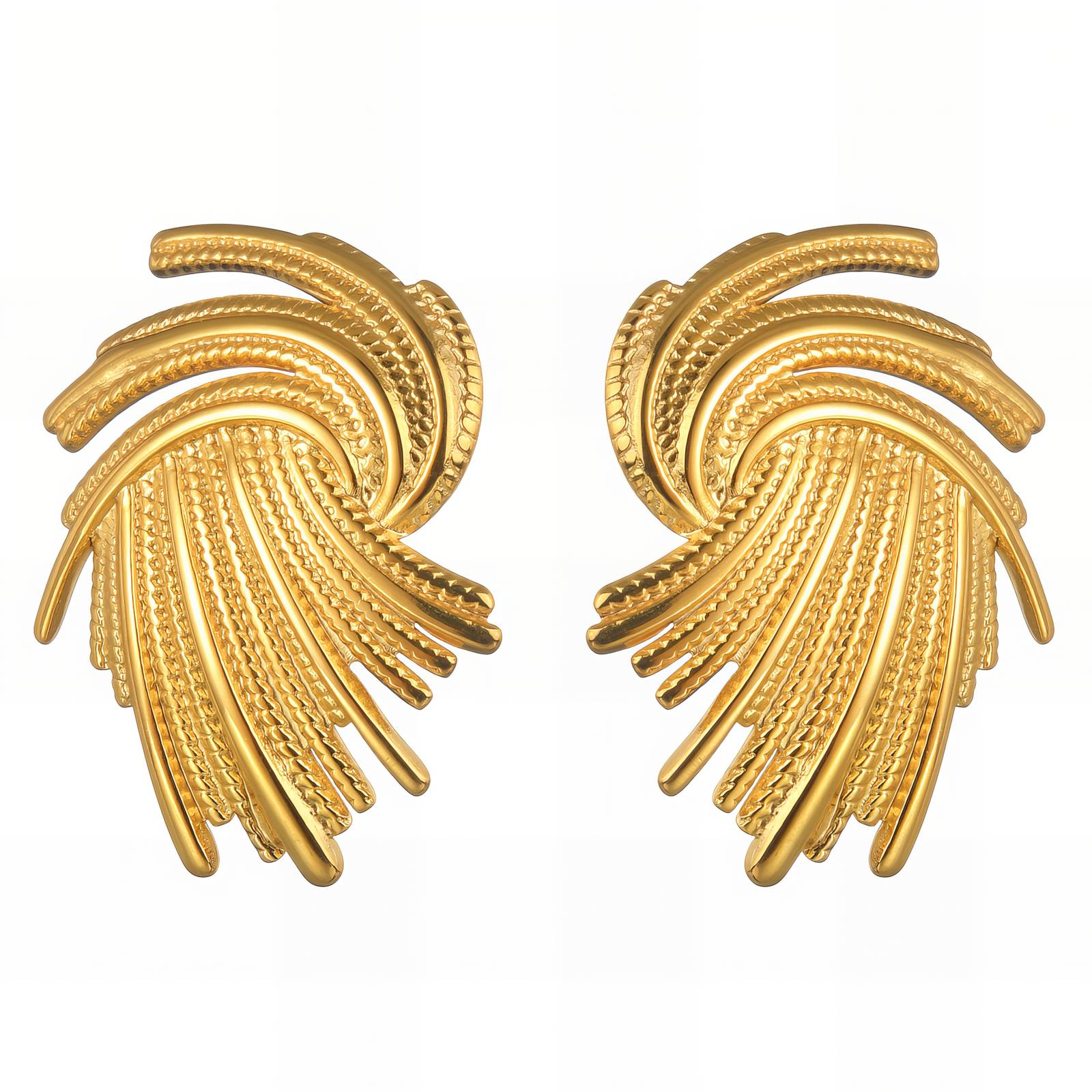 Orecchini “Iconique Doré” – Maison C | Oro 18K scultura vintage