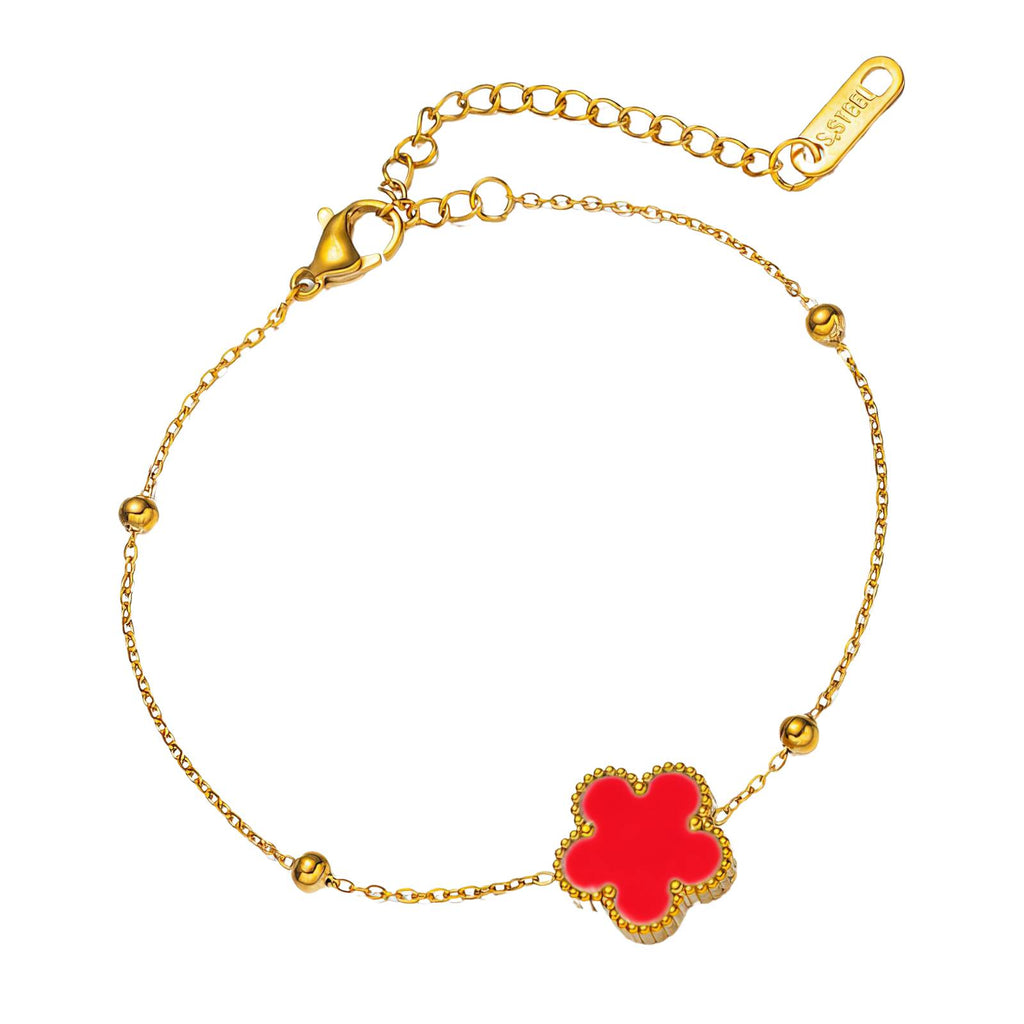 Bracciale “Fleur Rouge Mini” – Maison C | Placcatura Oro 18K