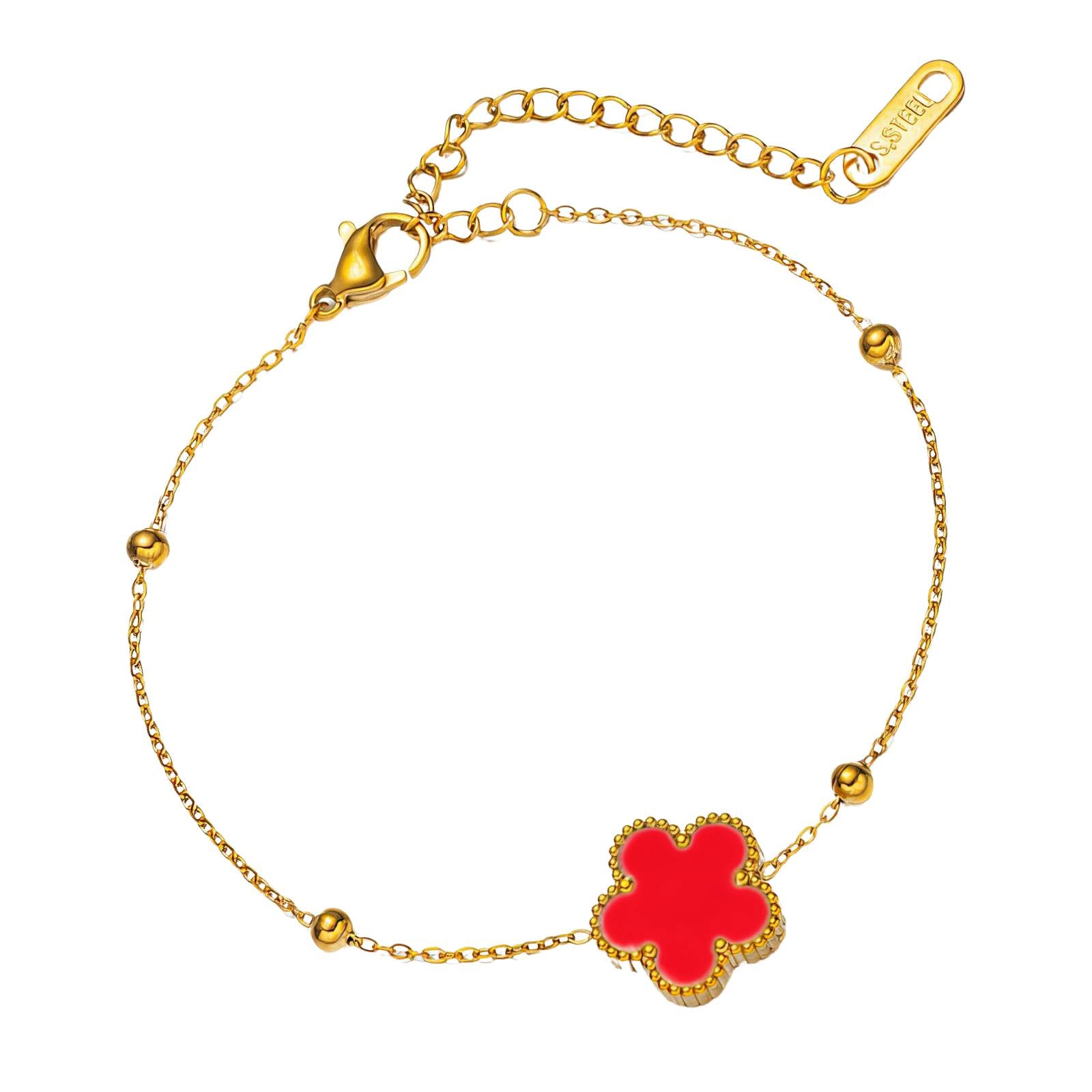 Bracciale “Fleur Rouge Mini” – Maison C | Placcatura Oro 18K