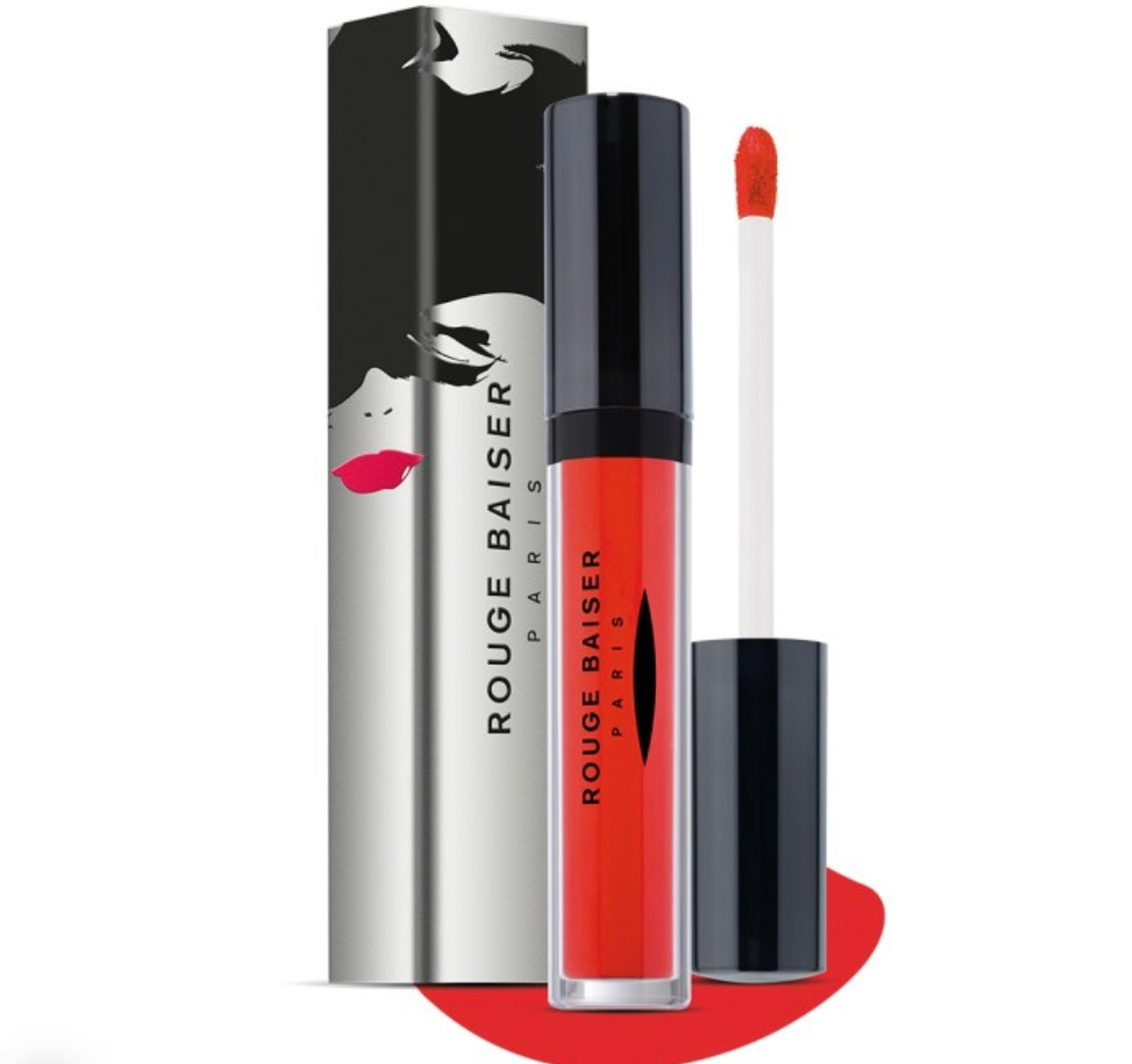 Rouge Baiser Laque à Lèvres evidemment Vinyle 709 Rouge Orange 4.2ml