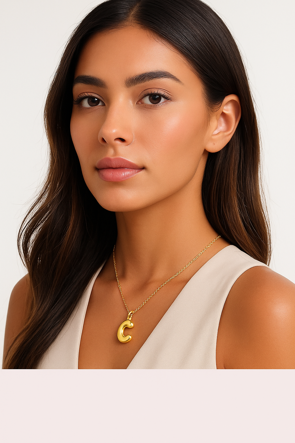 Collana Iniziale Bubble Gold – Acciaio Inossidabile 18K Placcato Oro