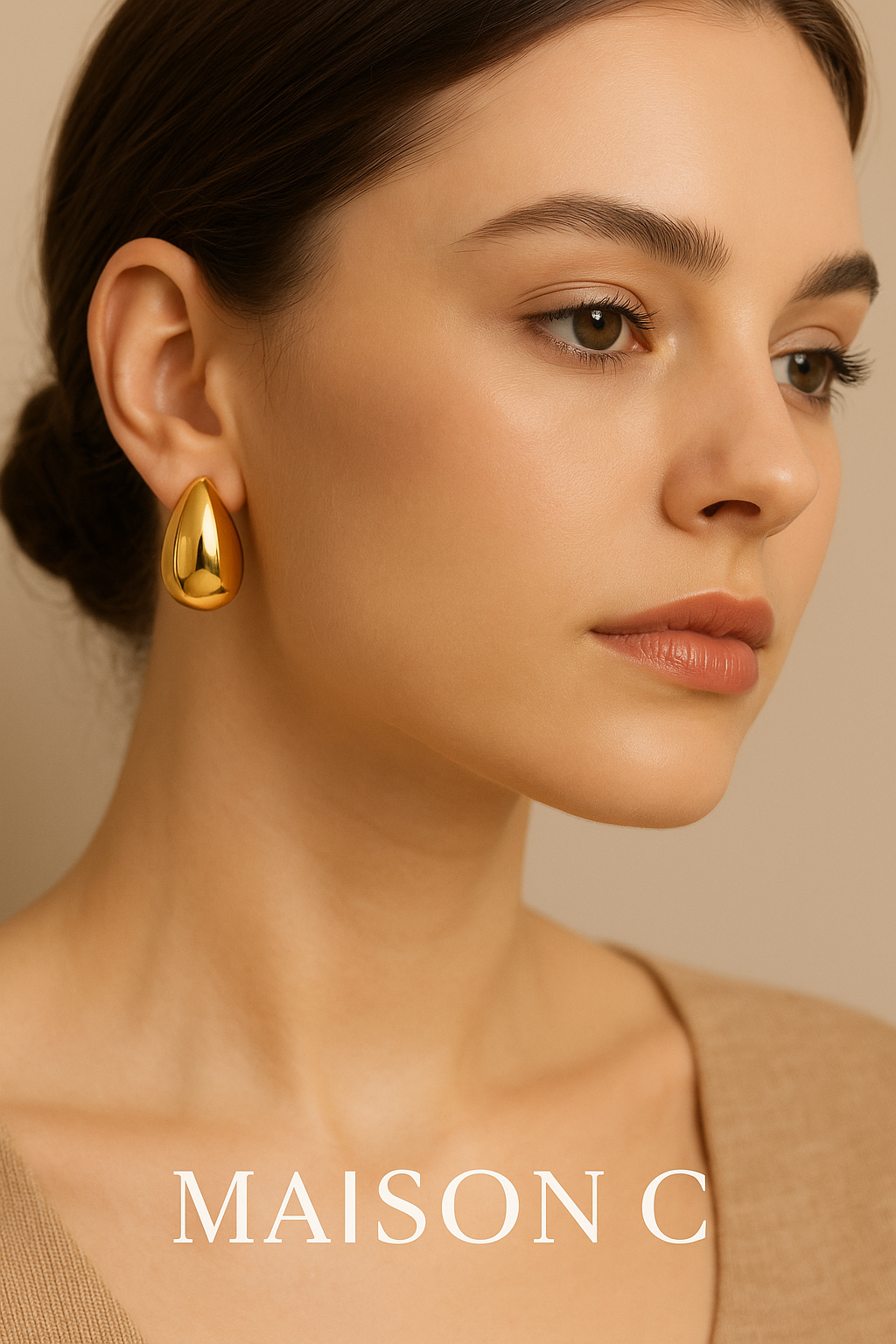 Orecchini “Tear d’Or” – Maison C | Oro 18K effetto specchio