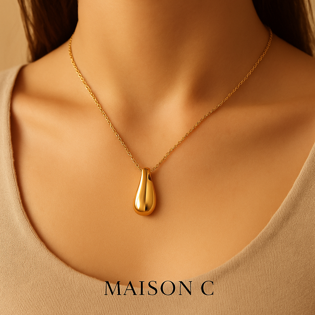 Collana “Larme d’Or” – Maison C | Acciaio placcato oro 18K