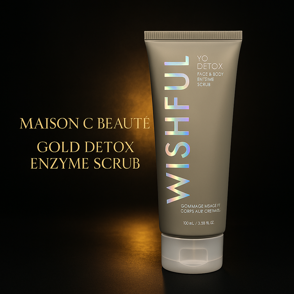 Huda Beauty Wishfull Yo Detox Scrub Enzimatico Al Carbone Viso e Corpo 100 Ml