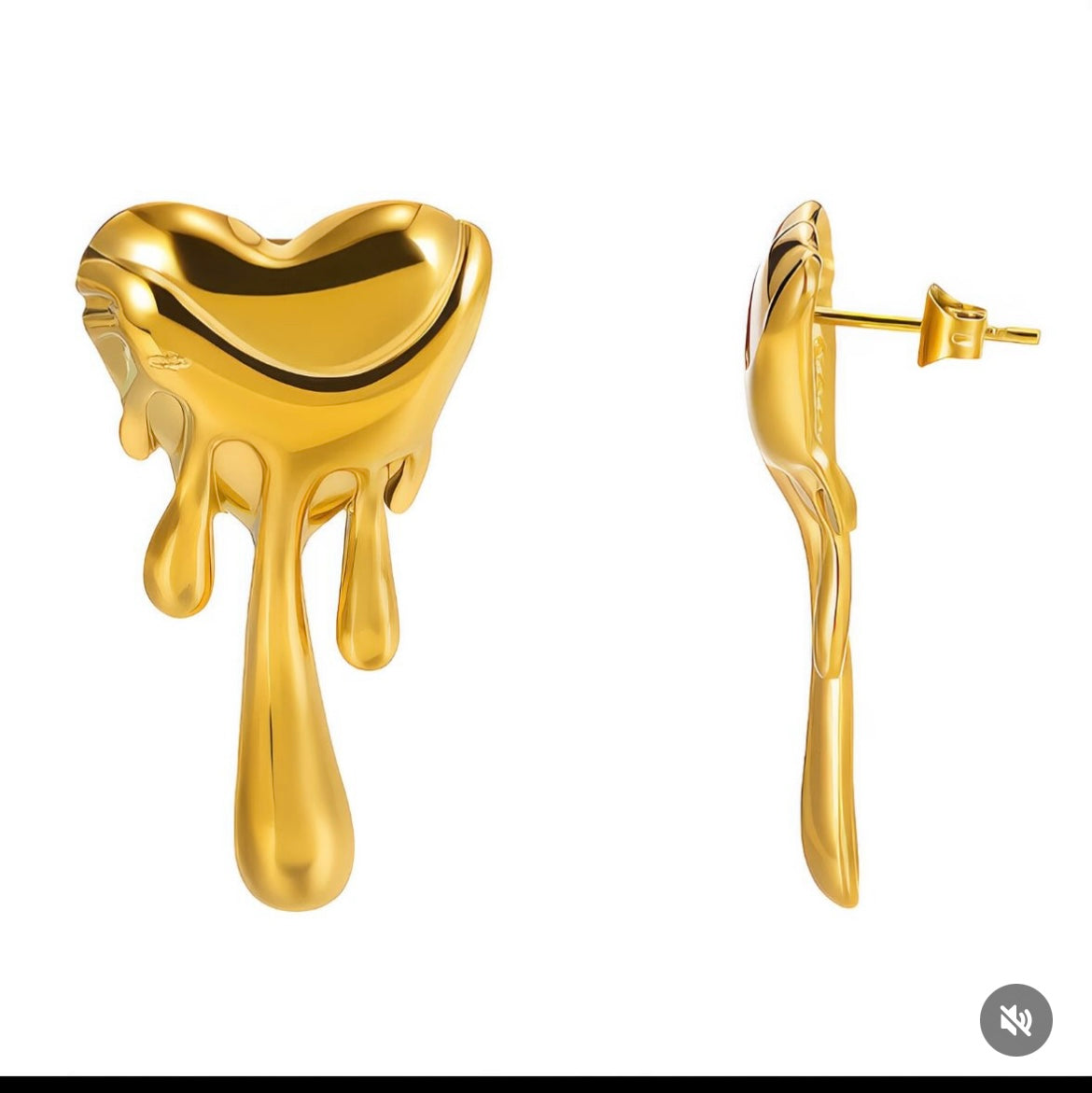 Orecchini “Drip Heart” – Maison C | Oro 18K effetto colato